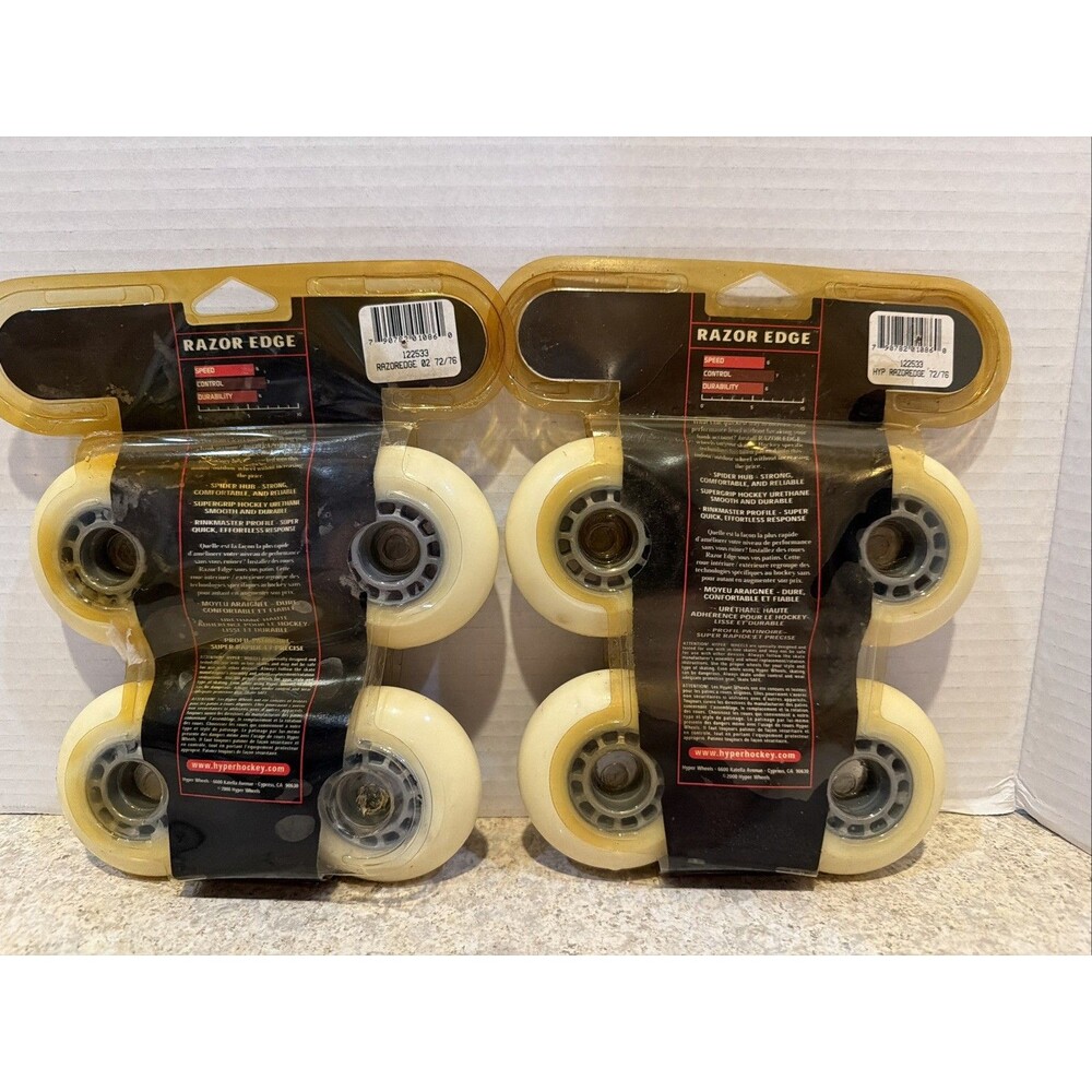 Hyper Razer Edge 72mm 76A Inline Roller In/Outdoor Skate 8 Wheels White